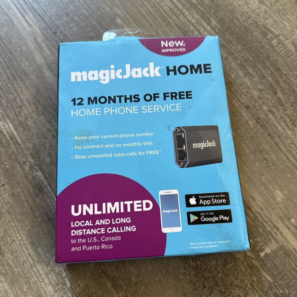 magicJack VOIP Adapter - Unlimited US & Canada Calls No Monthly Fees  (NEW)